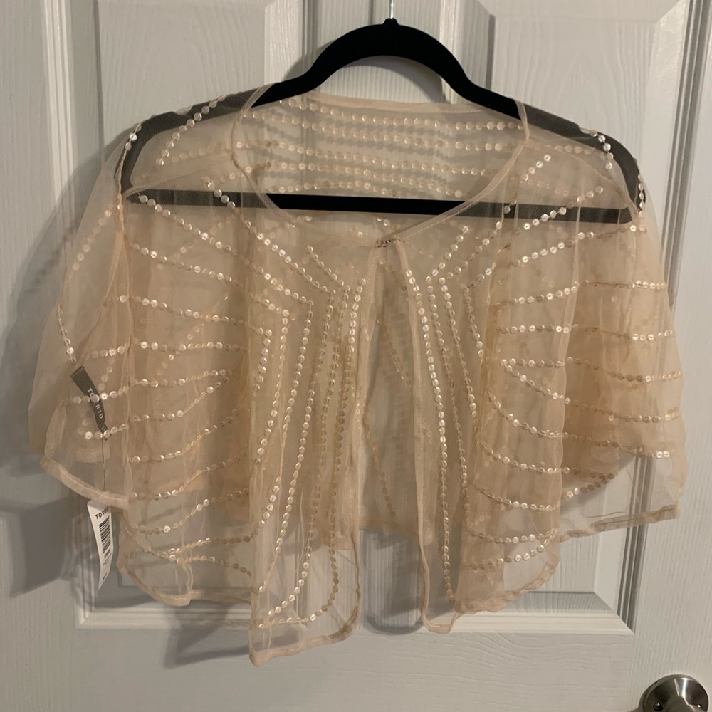 NWT Torrid blush sequin shawl